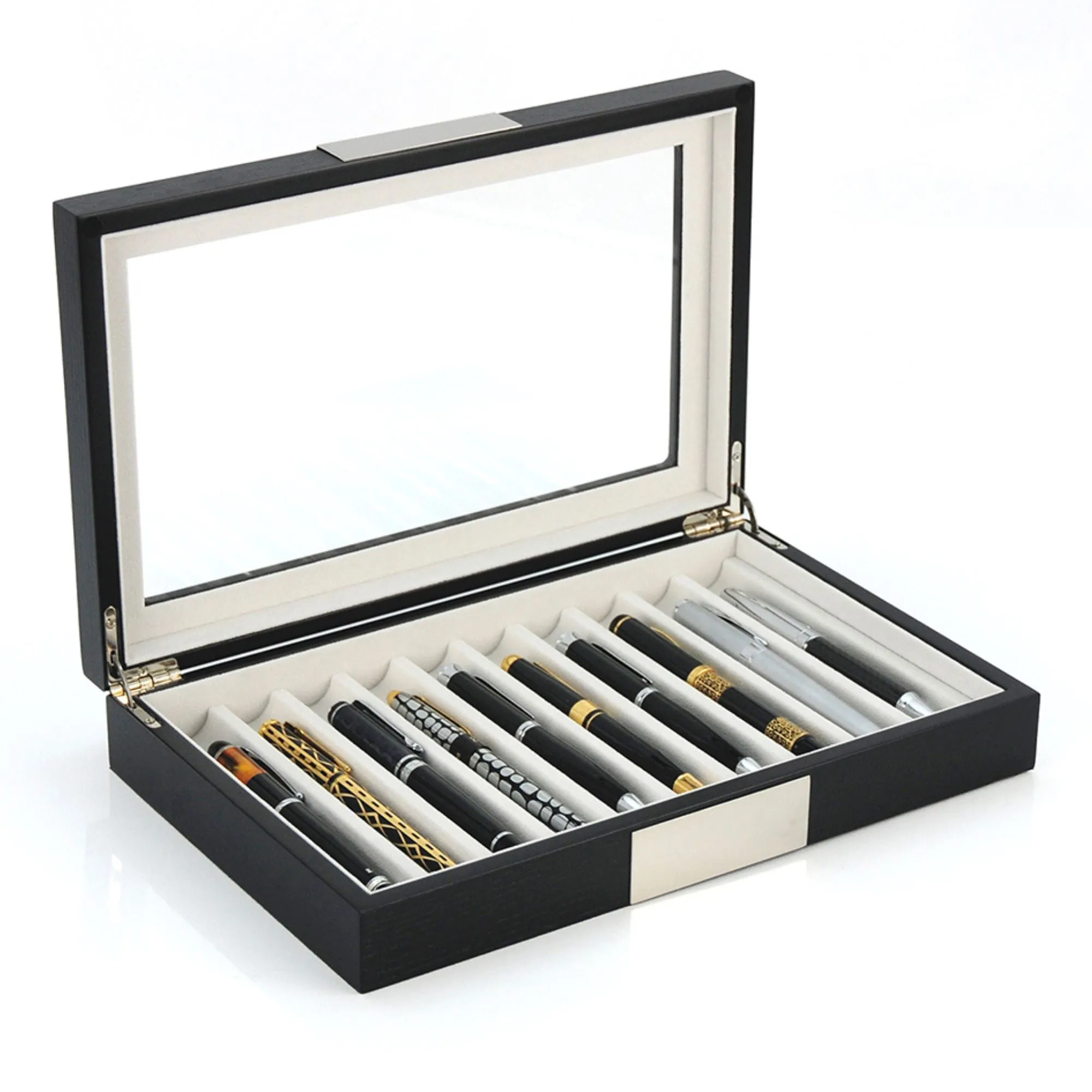 10 Slots Wooden Pen Box