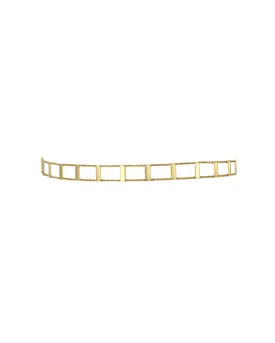 14k Gold Bar Segment Choker Necklace