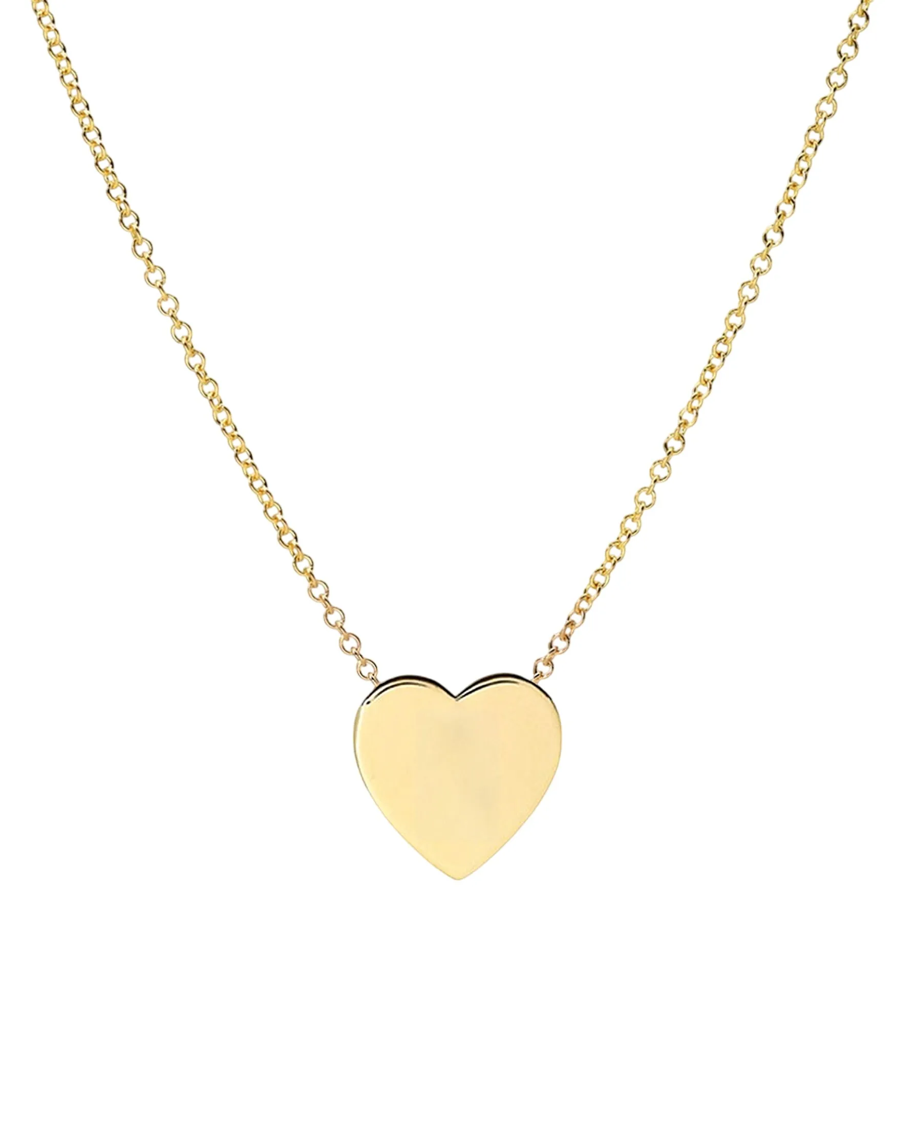 14k Gold Large Heart Necklace