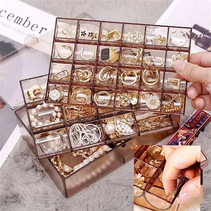 2 Layer Multi Grid Jewellery Organizer