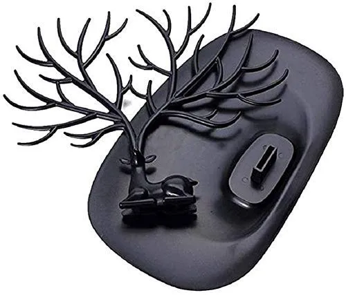 ABS Plastic Little Deer Accessories Creative Sika Deer Tree Tray Display Stand Holder Organizer, Jewelry Rack, Key Holder