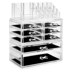 Acrylic Cosmetic Makeup Organizer Jewelry Box Storage Set - 3pc