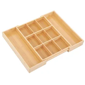 Adjustable Wooden Divider Tray For Jewelry Or Kitchen Utensils - H2xl15xw10