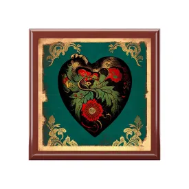 Ancient Chinese Folk Art Heart Jewelry Box