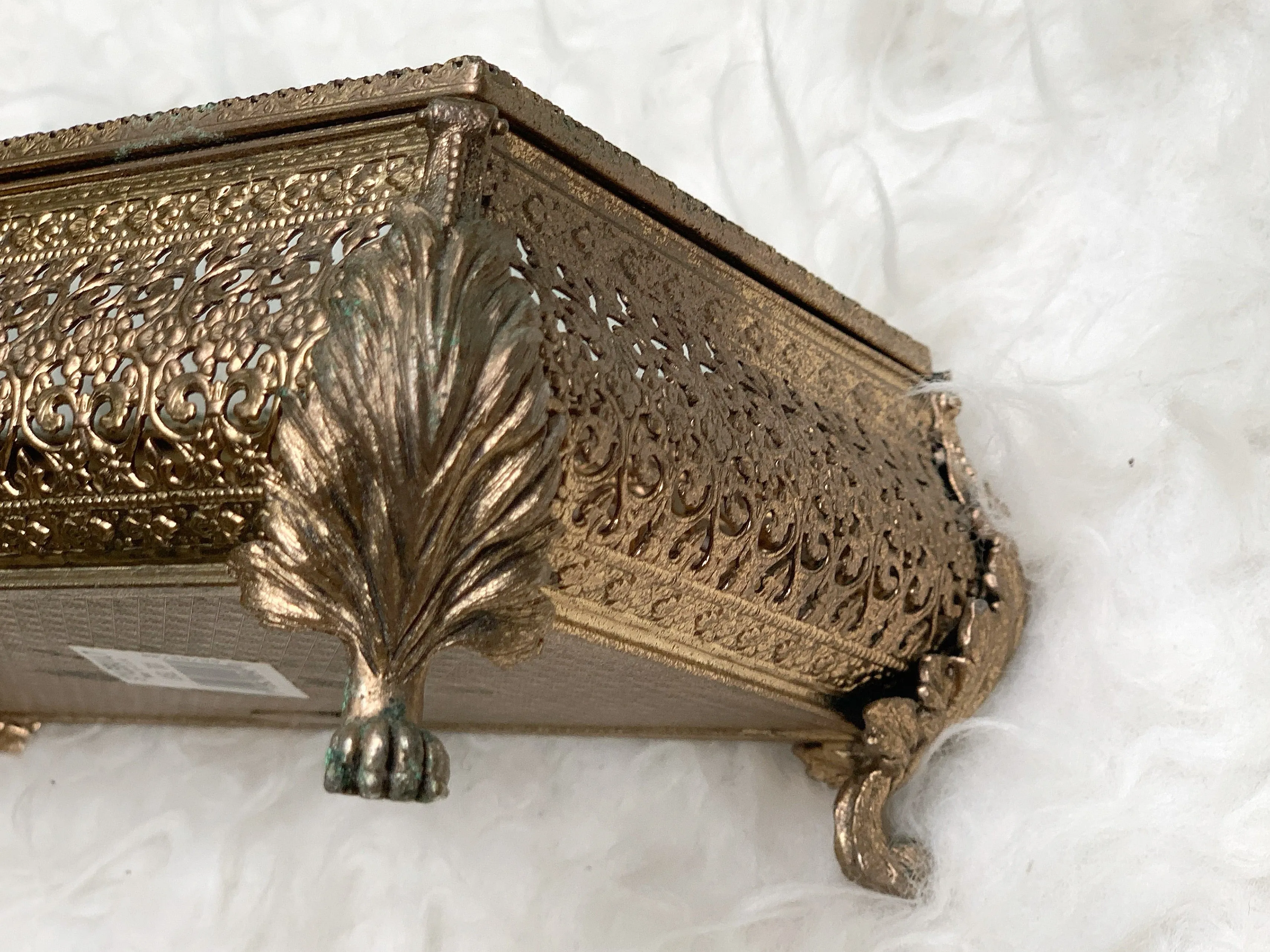 Antique Claw Feet Jewelry Box