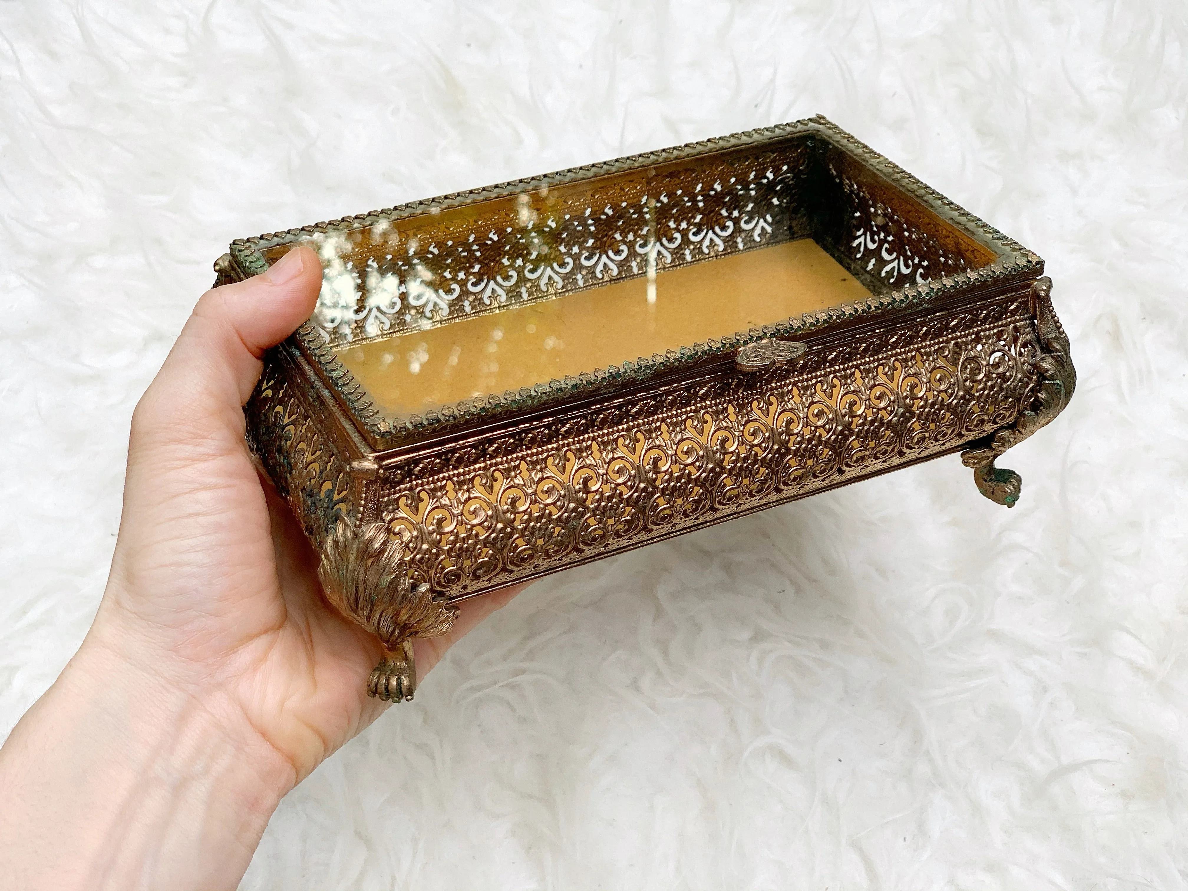 Antique Claw Feet Jewelry Box