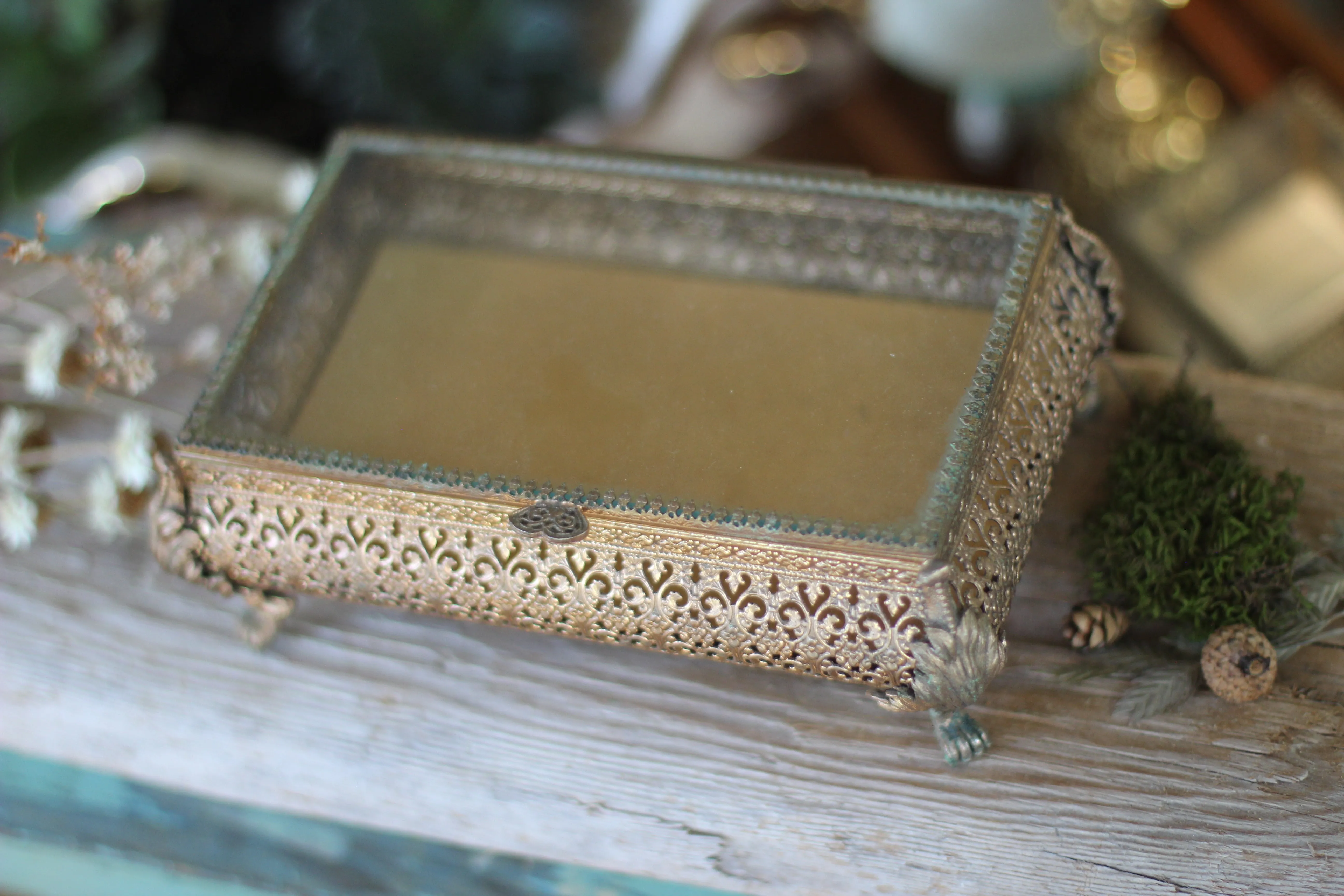 Antique Claw Feet Jewelry Box