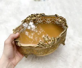 Antique Filigree Tulip Jewelry Box