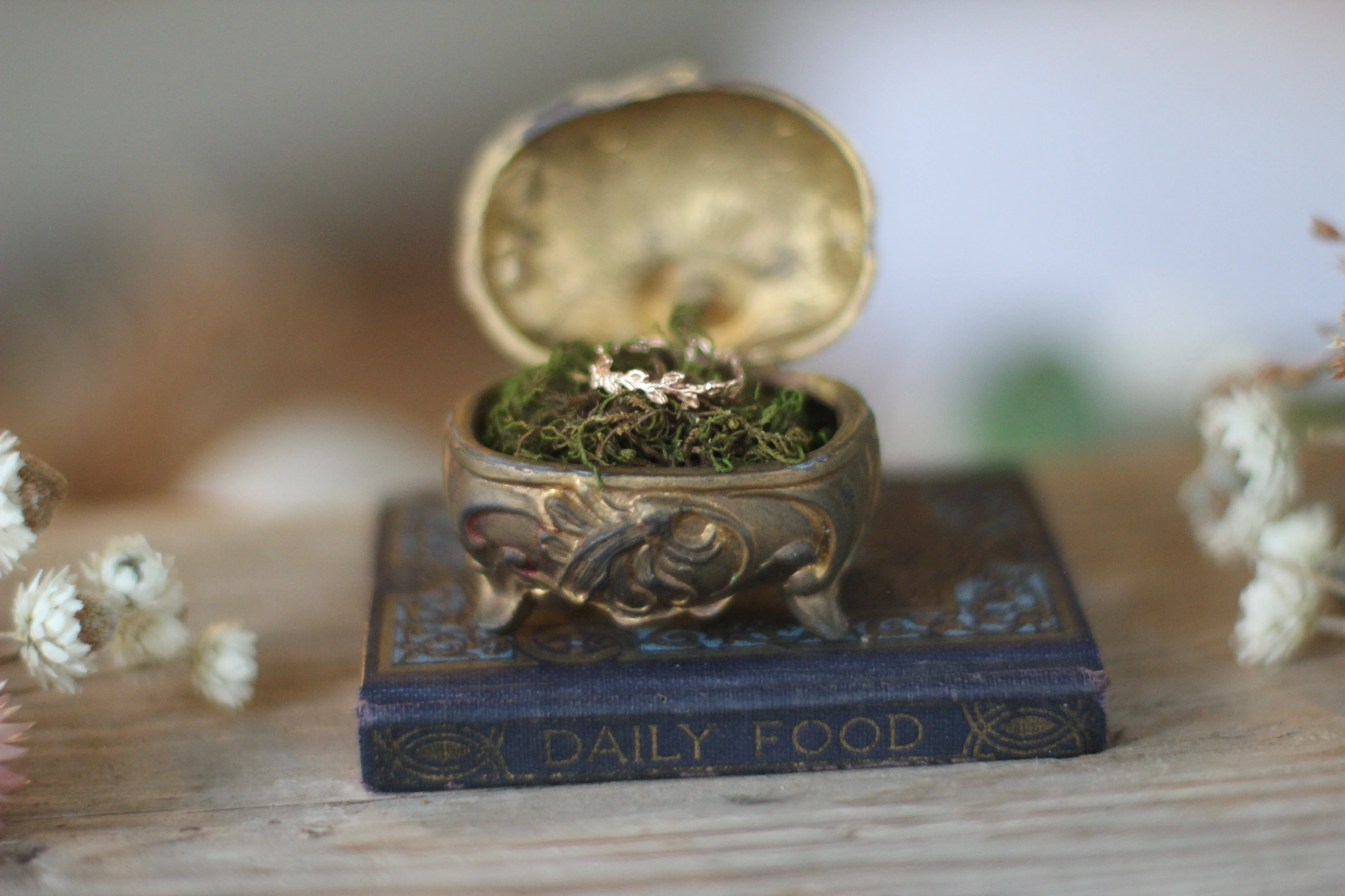 Antique Miniature Art Nouveau Jewelry Box