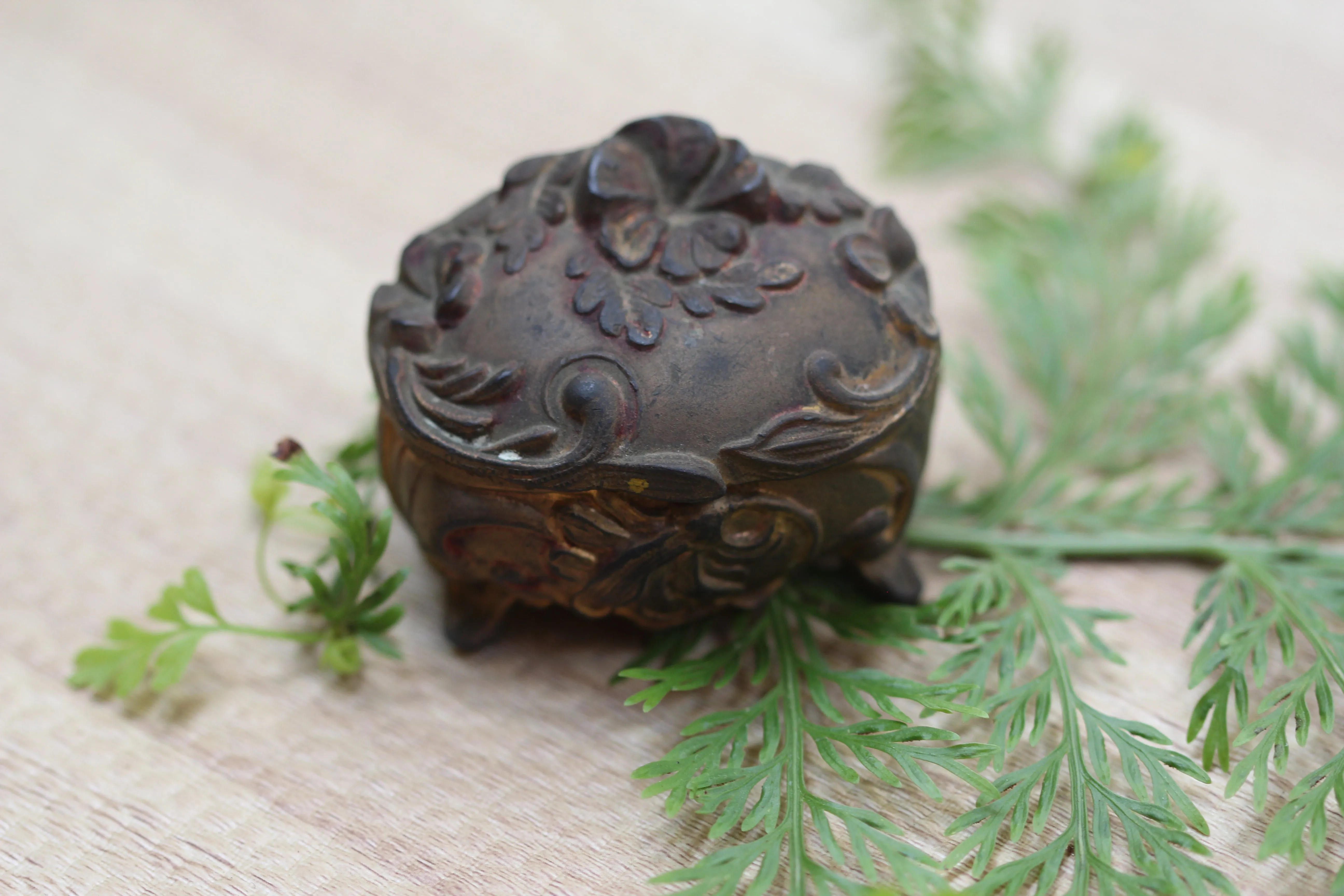 Antique Miniature Art Nouveau Jewelry Box