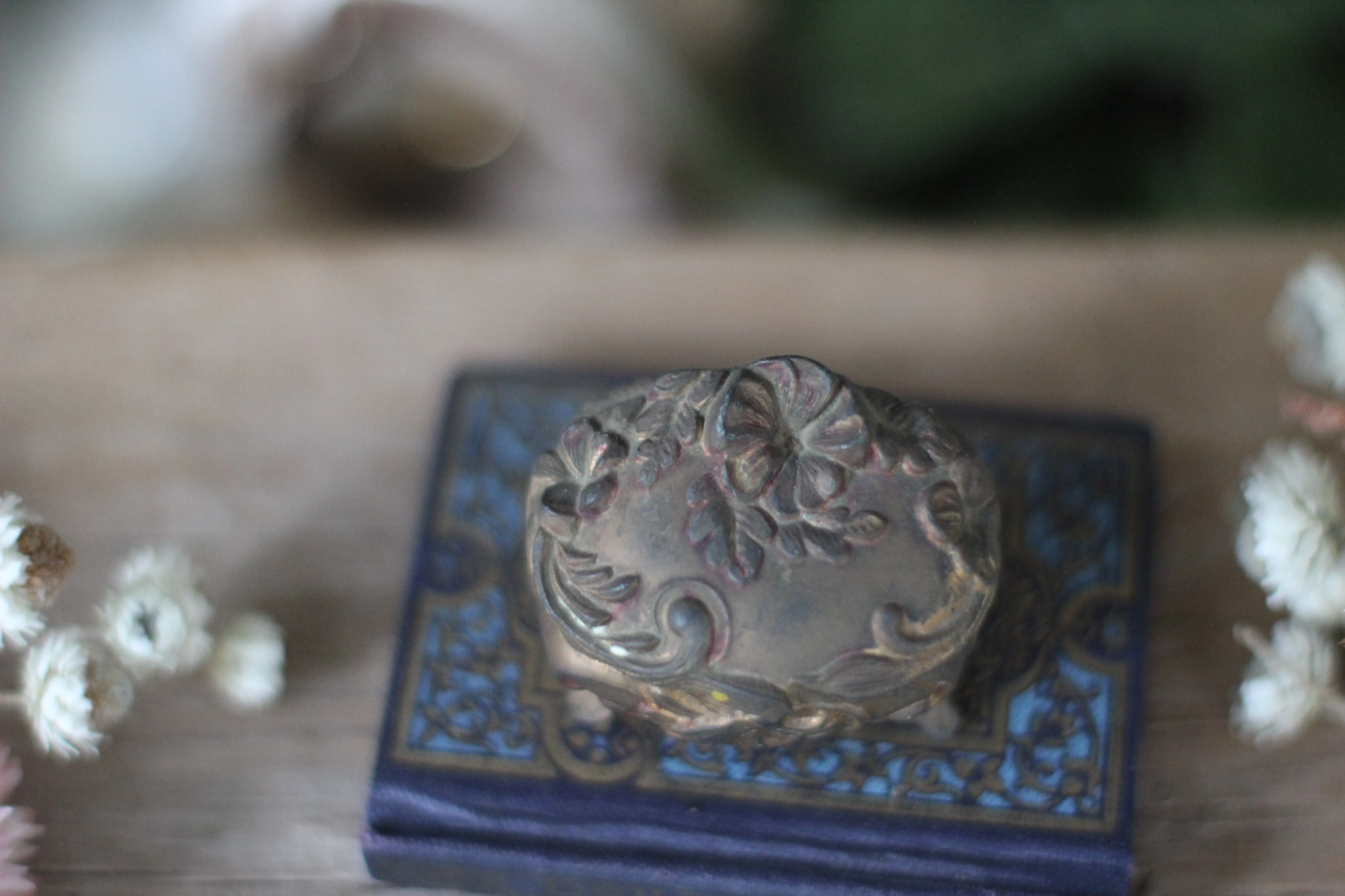 Antique Miniature Art Nouveau Jewelry Box