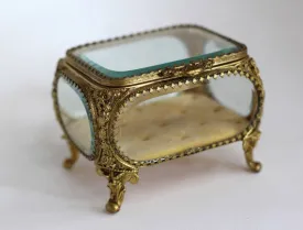 Antique Tuft Ormolu Filigree Jewelry Box