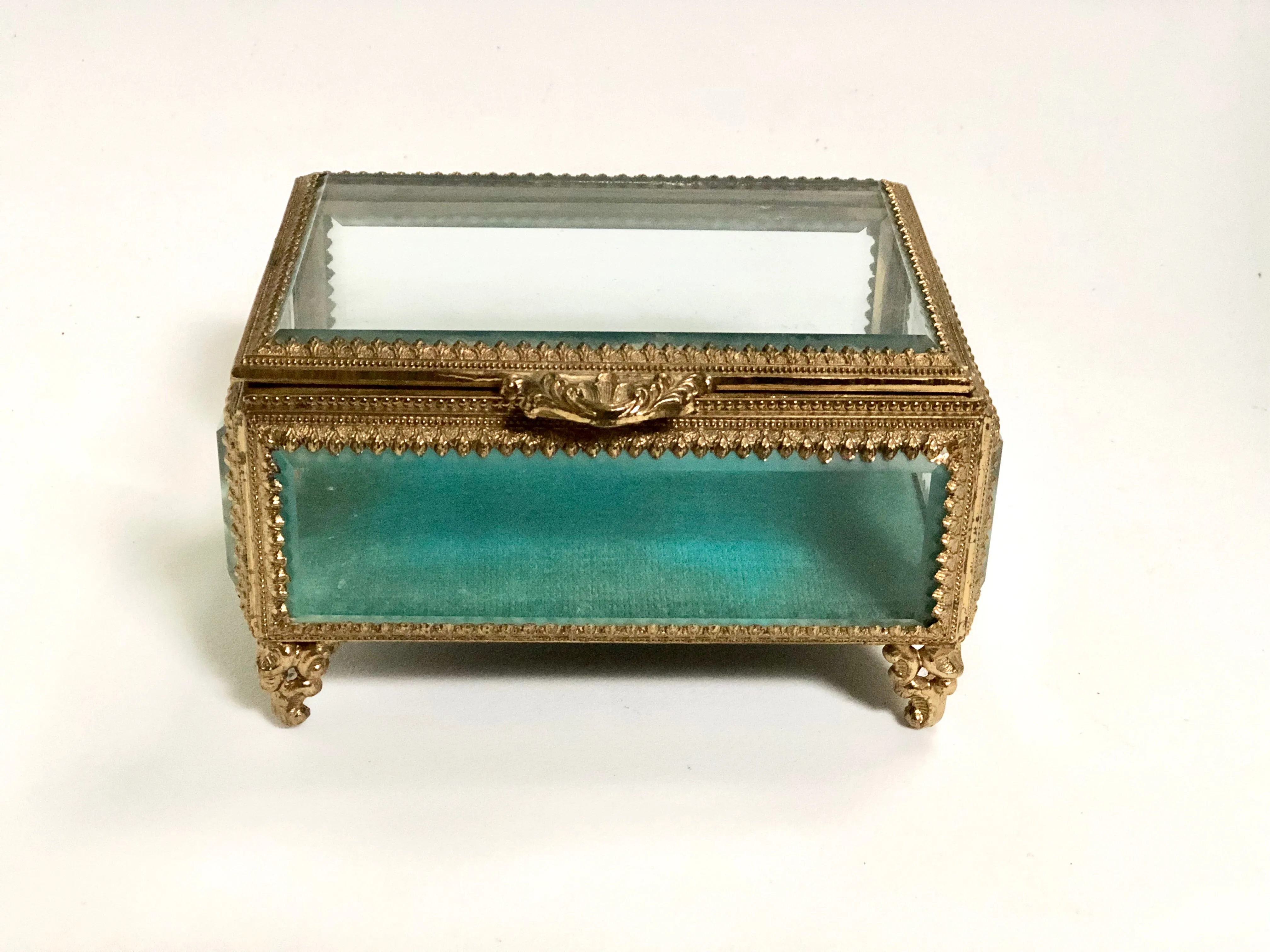 Antique Turquoise Jewelry Box