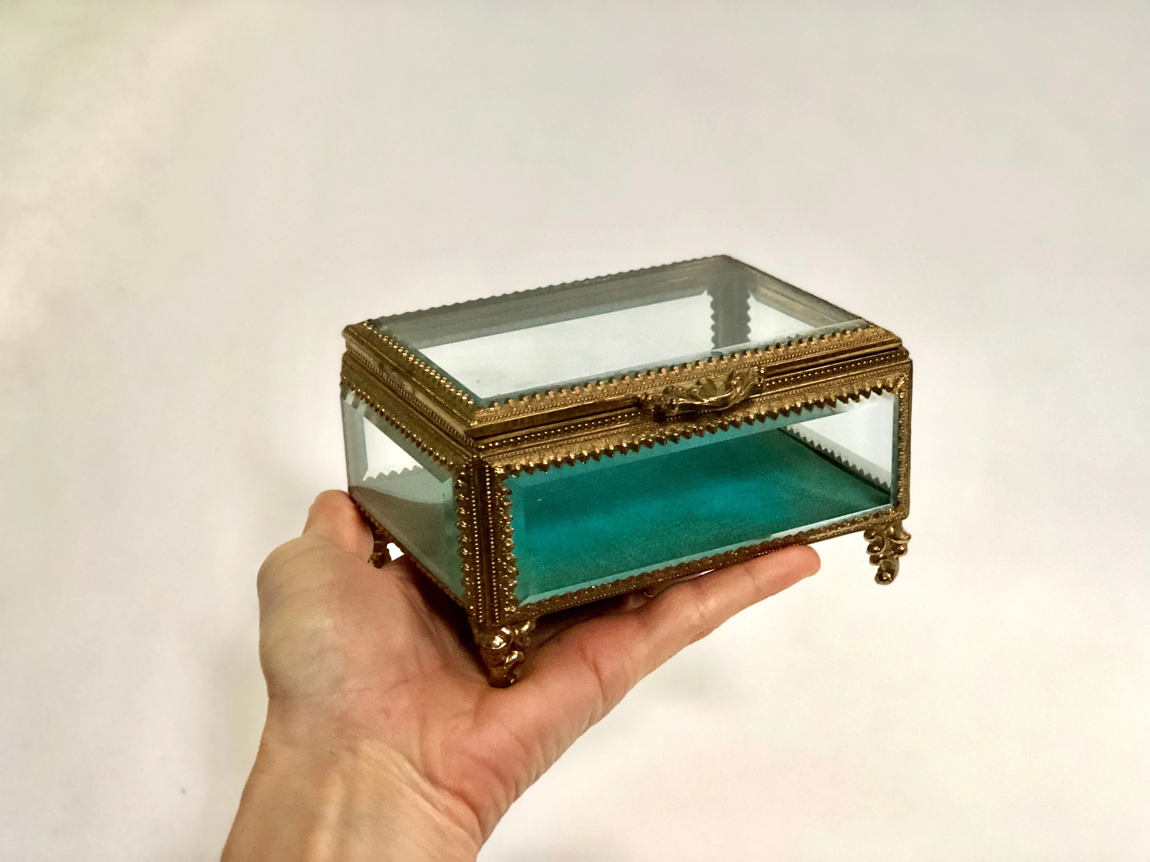 Antique Turquoise Jewelry Box