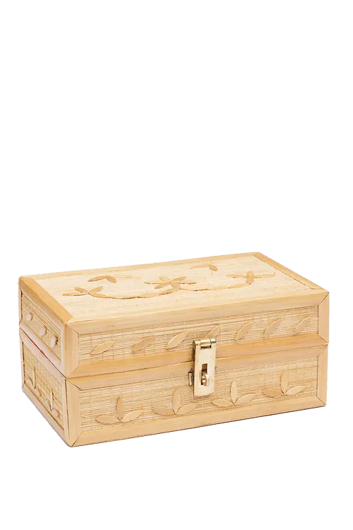 Beautiful Cane Bamboo Jewelry Box