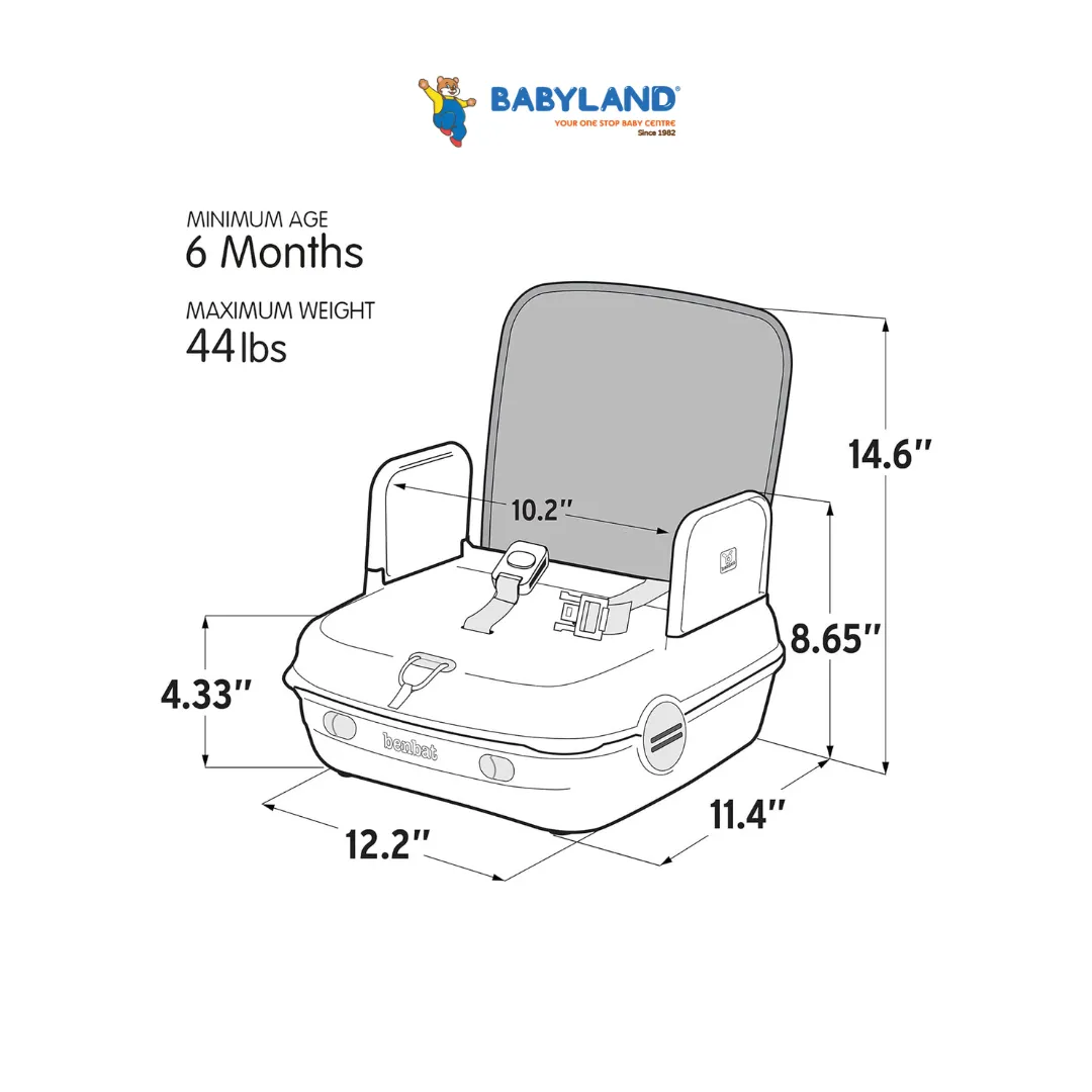 Benbat Yummigo Portable Booster Seat - Grey (Stone Arbor) (9-36m)