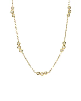 Bezel Diamond Trio Segment Necklace