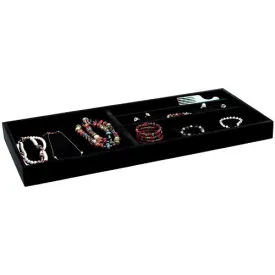 Black Velvet Jewelry Organizer - 26.375 Inch