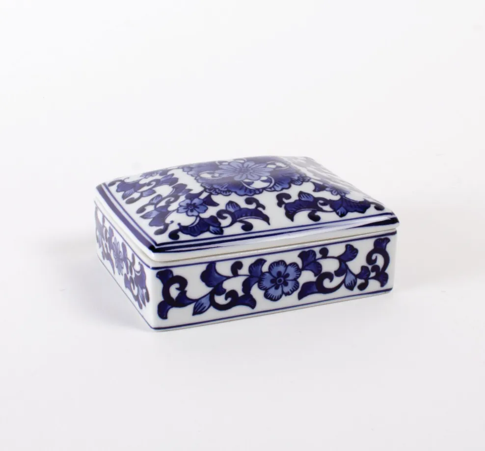 Blue and White Trinket Box