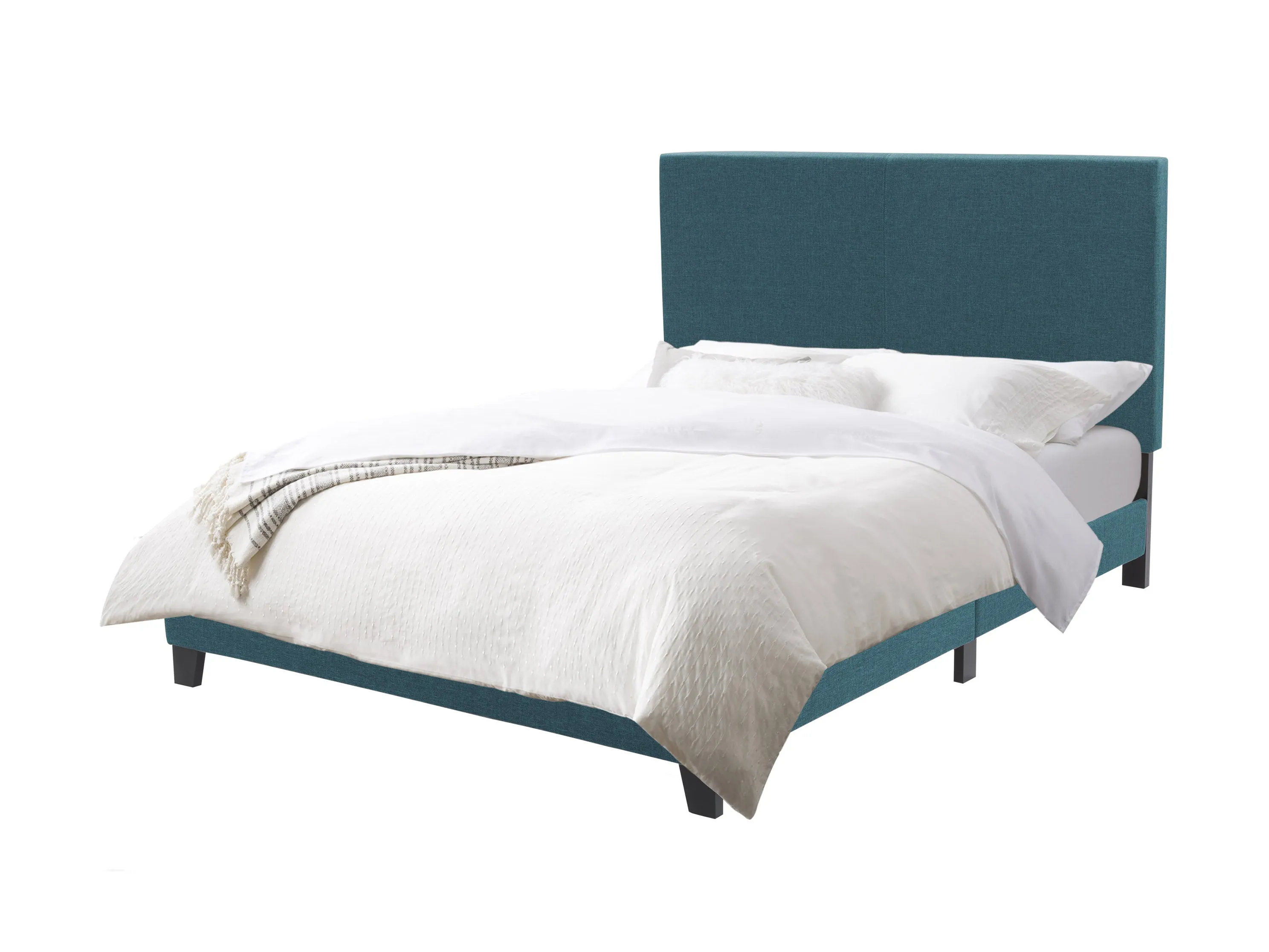 Blue Contemporary Queen Bed