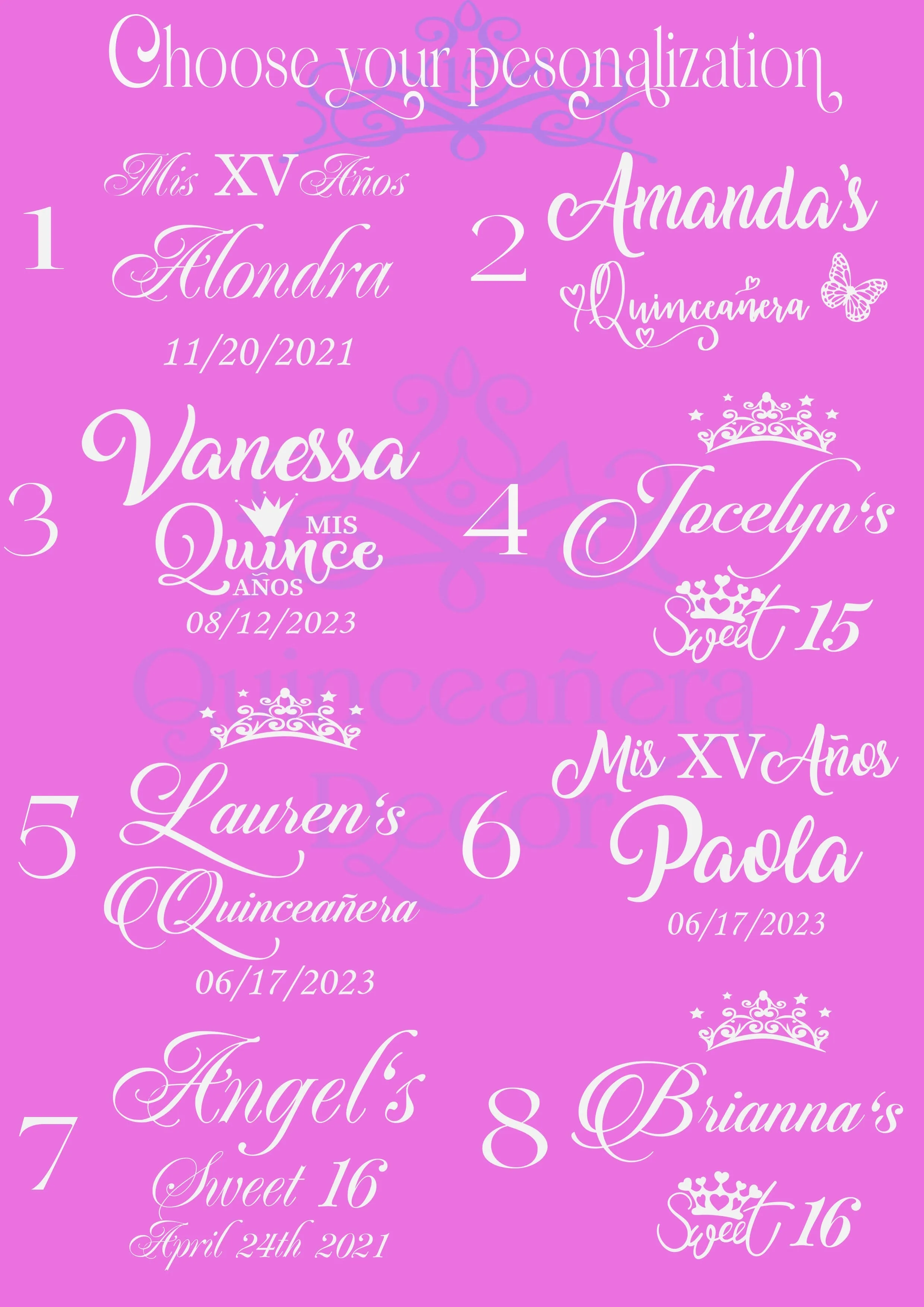 Burgundy quinceanera brindis package (5 pcs)