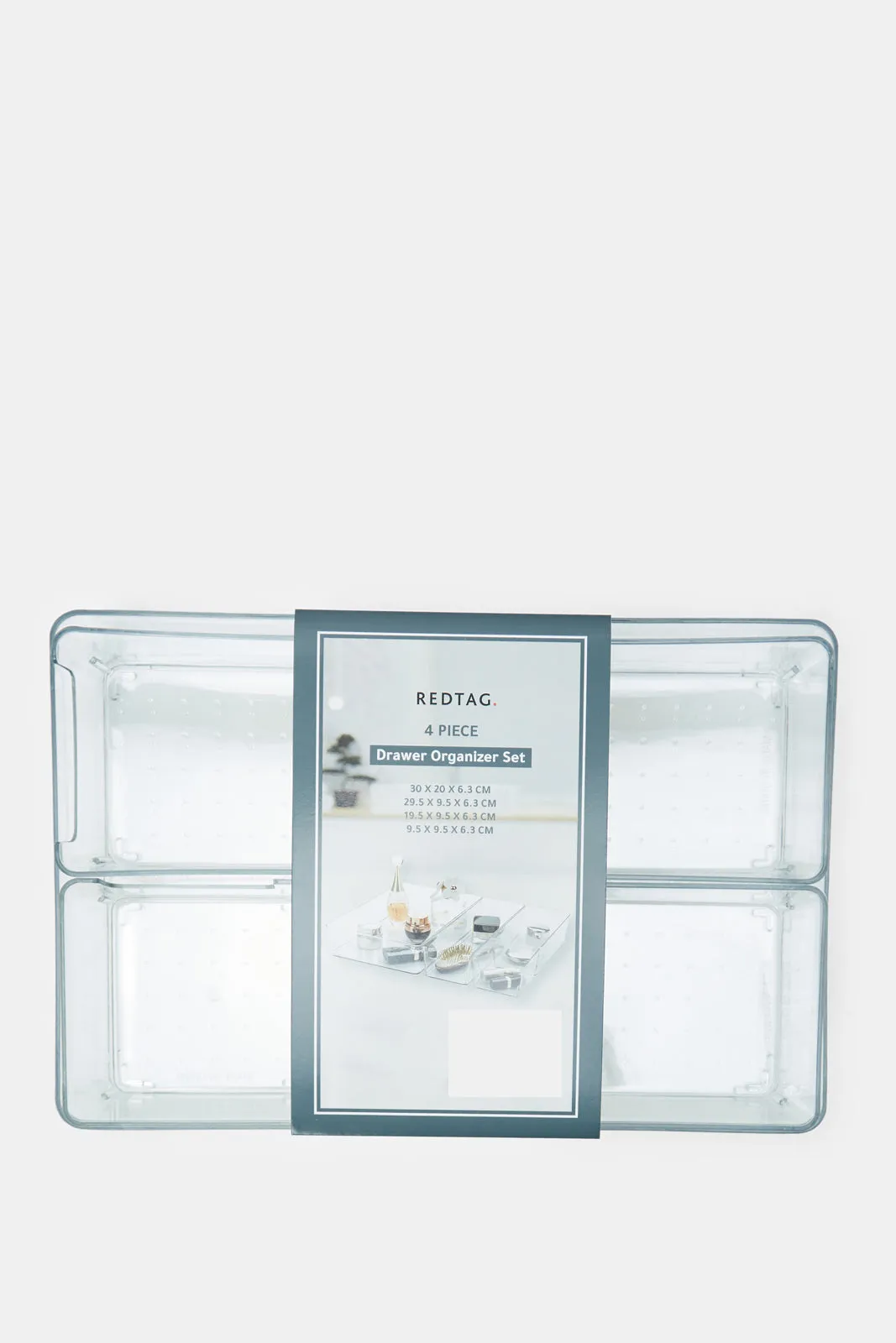 Clear Drawer Organizer Set (4 Piece)