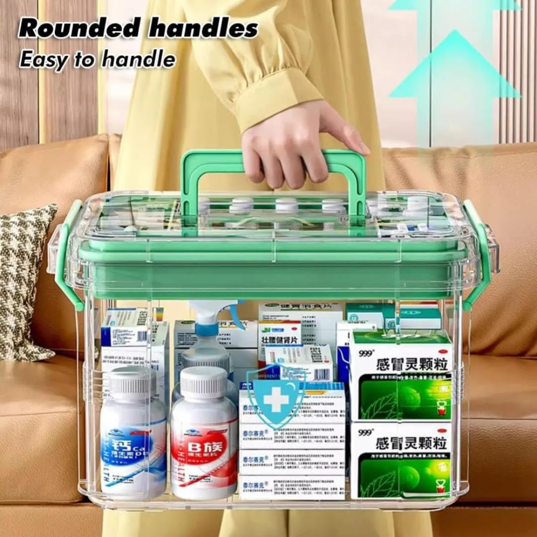 Clear Portable Lockable Storage Organizer