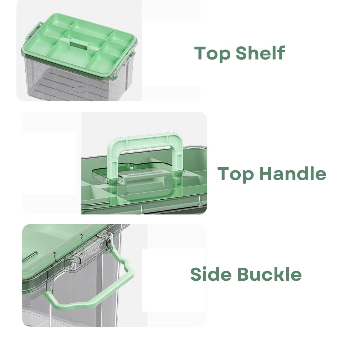 Clear Portable Lockable Storage Organizer