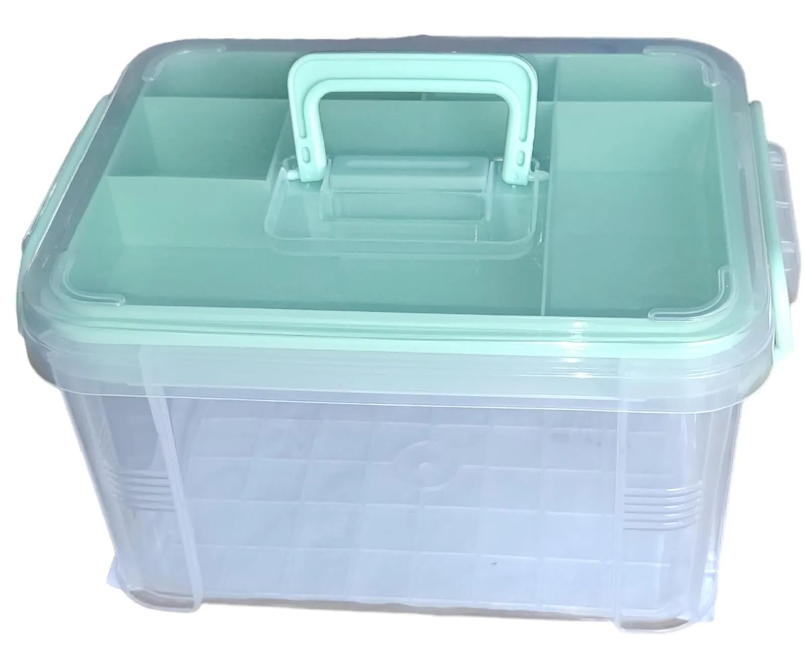 Clear Portable Lockable Storage Organizer