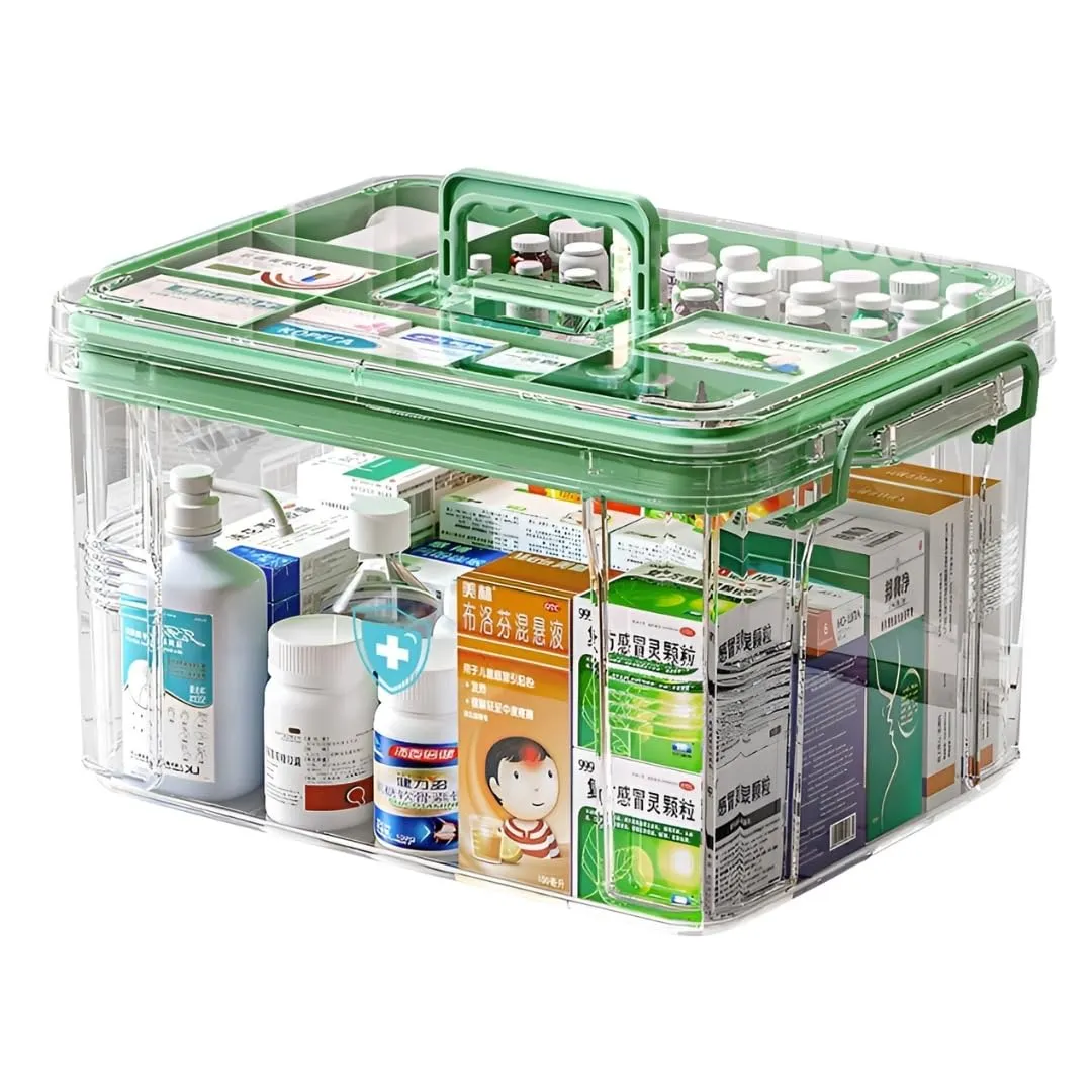 Clear Portable Lockable Storage Organizer