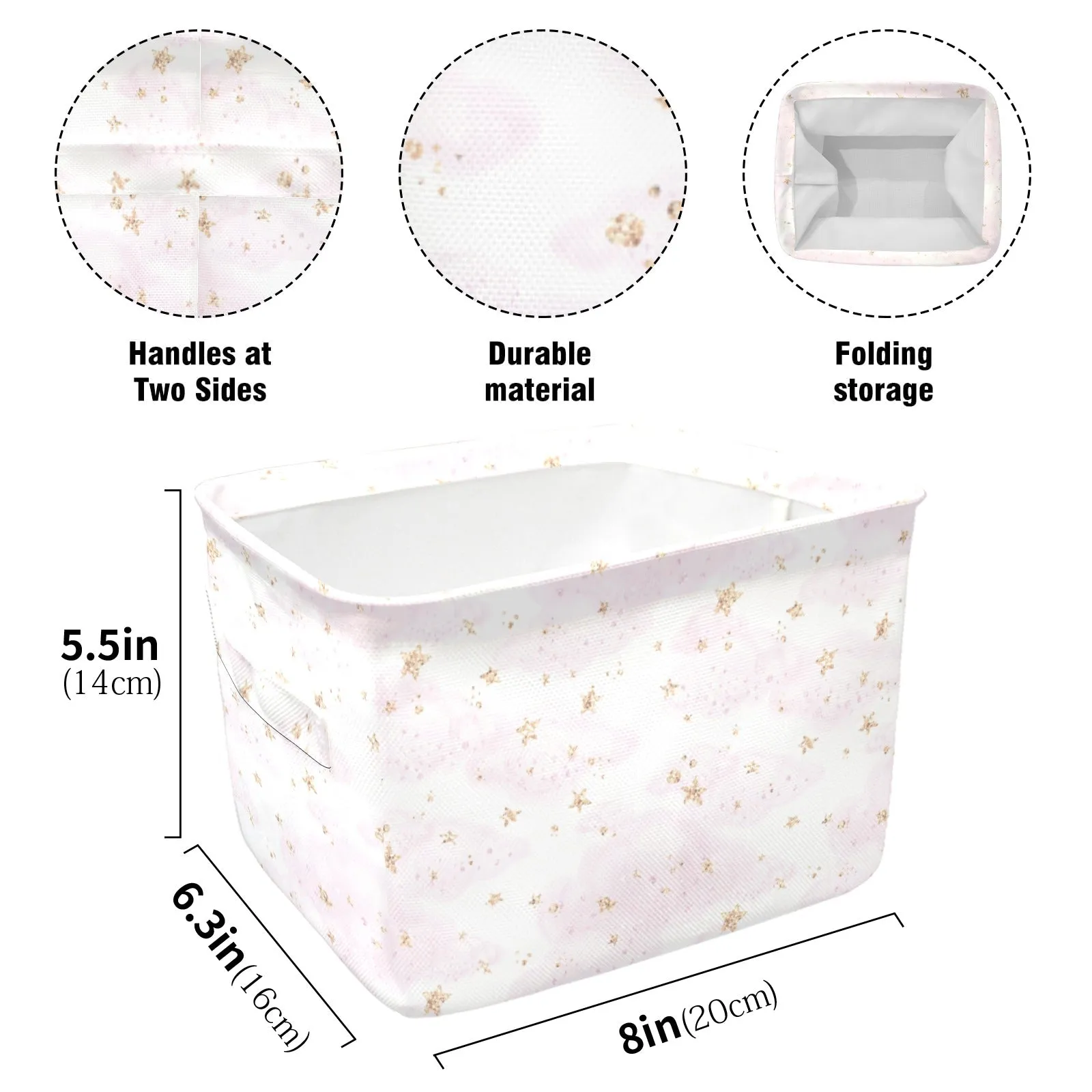 Cloud Stars Fabric Storage Basket