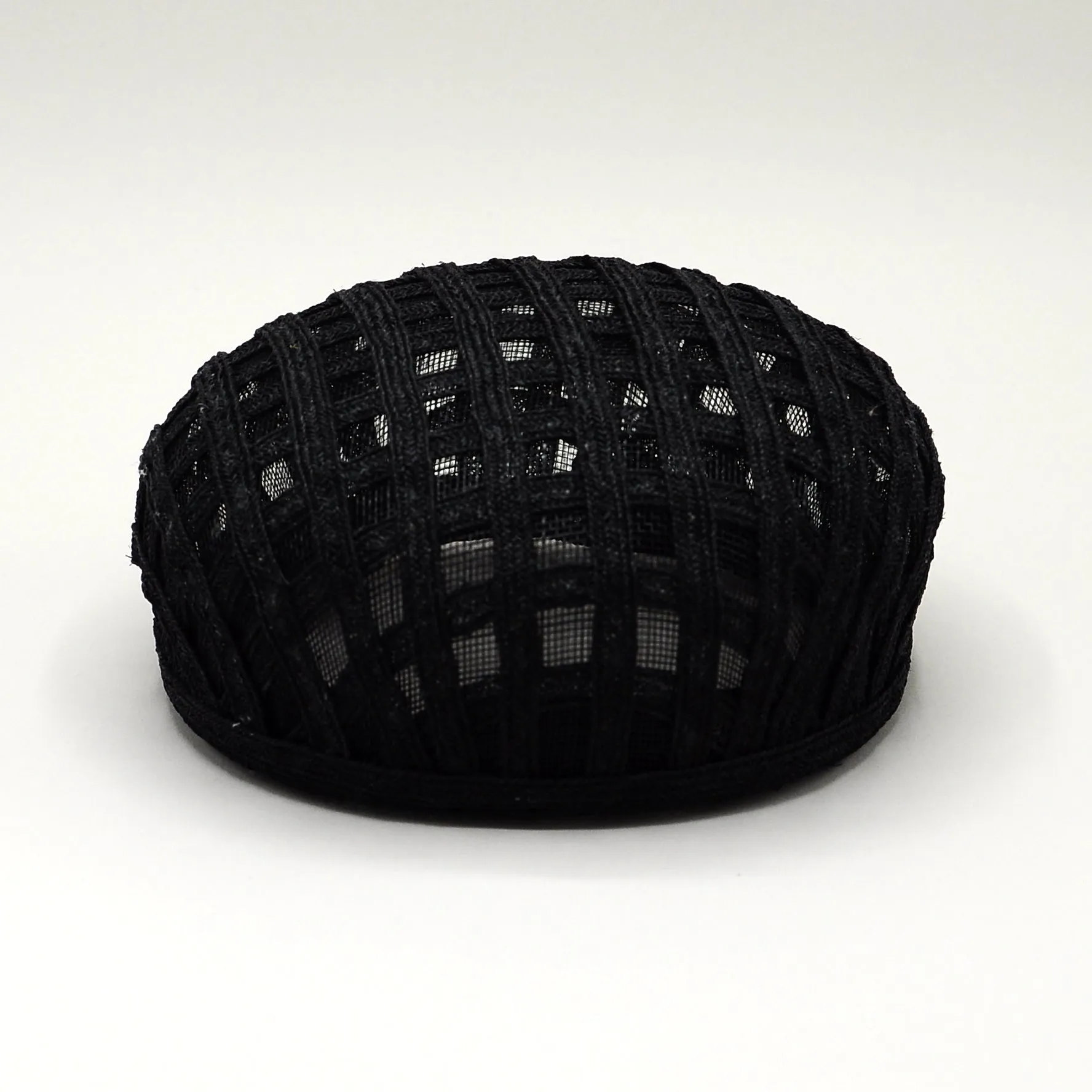 Columbus: Black Mesh Pillbox Hat