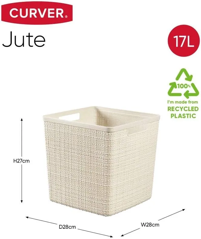 Curver Jute Basket (Large) - 3 Pack