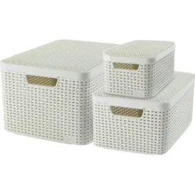 Curver Style Storage Box Set (S M L)