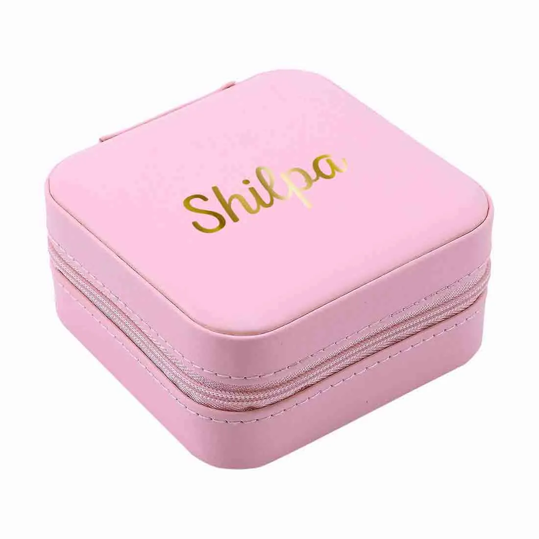 Customized Portable Travel Mini Jewelry Organizer Pu Leather Ring Organizer Case Storage Box for Women