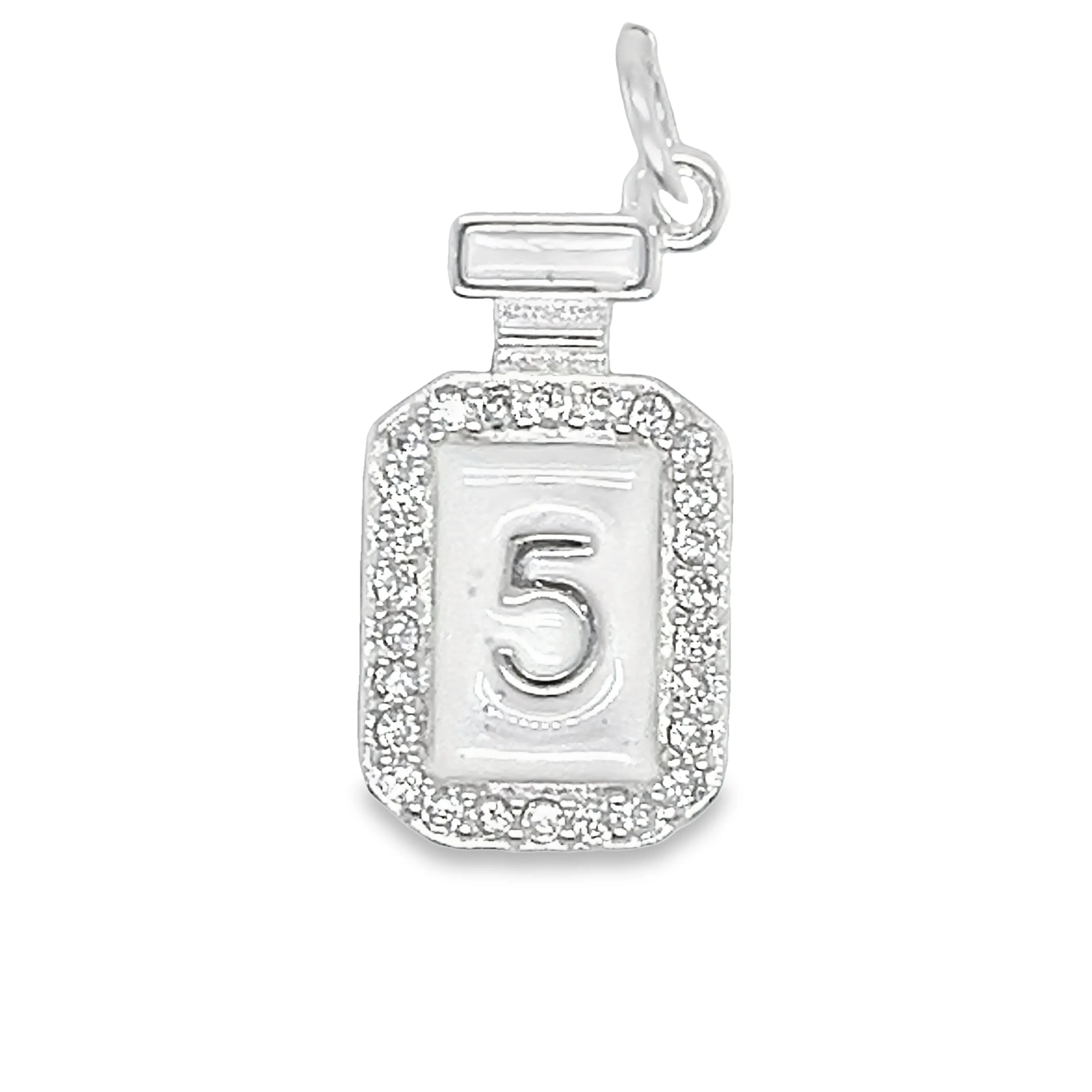 D1688 White Perfume Bottle Pendant