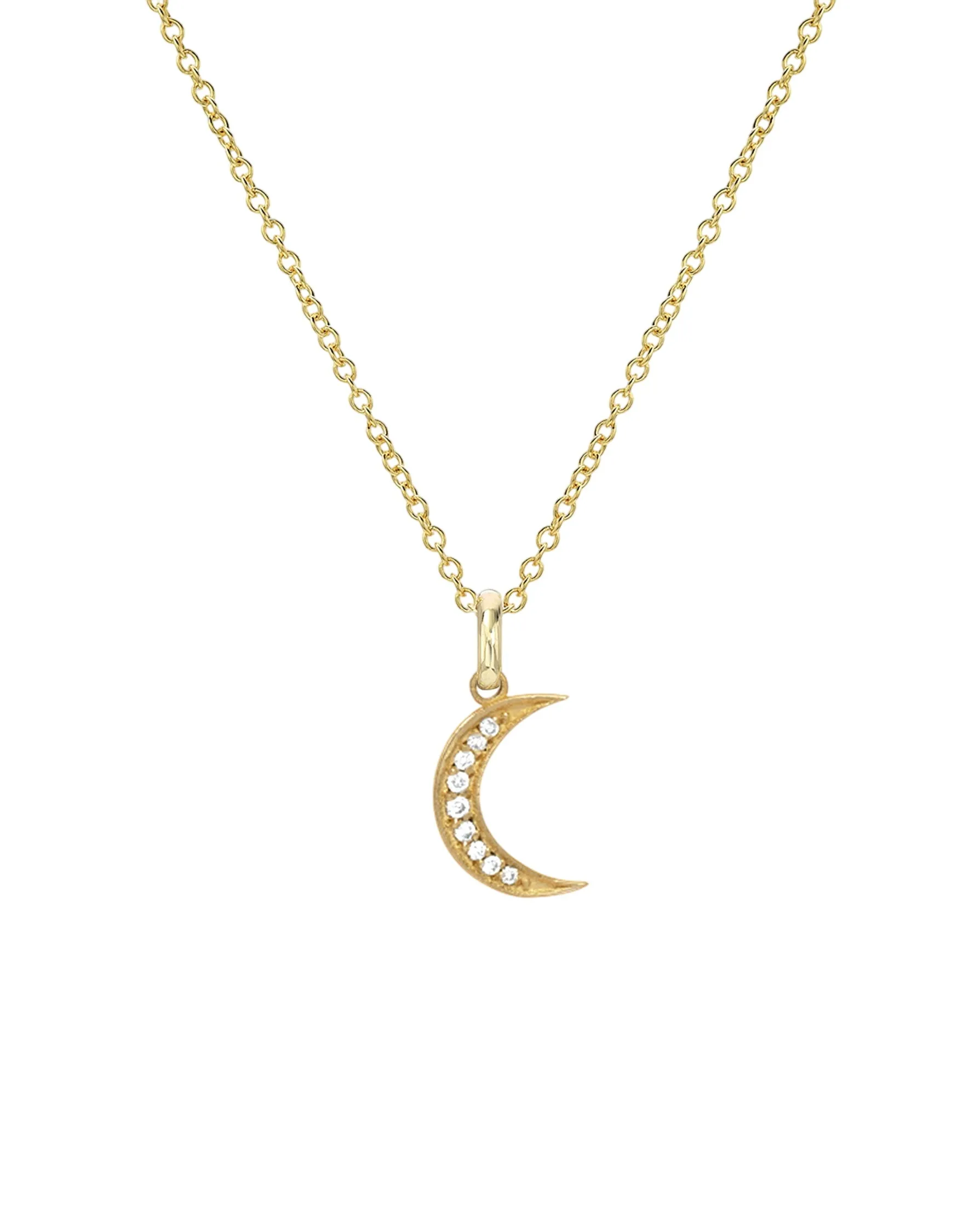 Diamond Moon Necklace