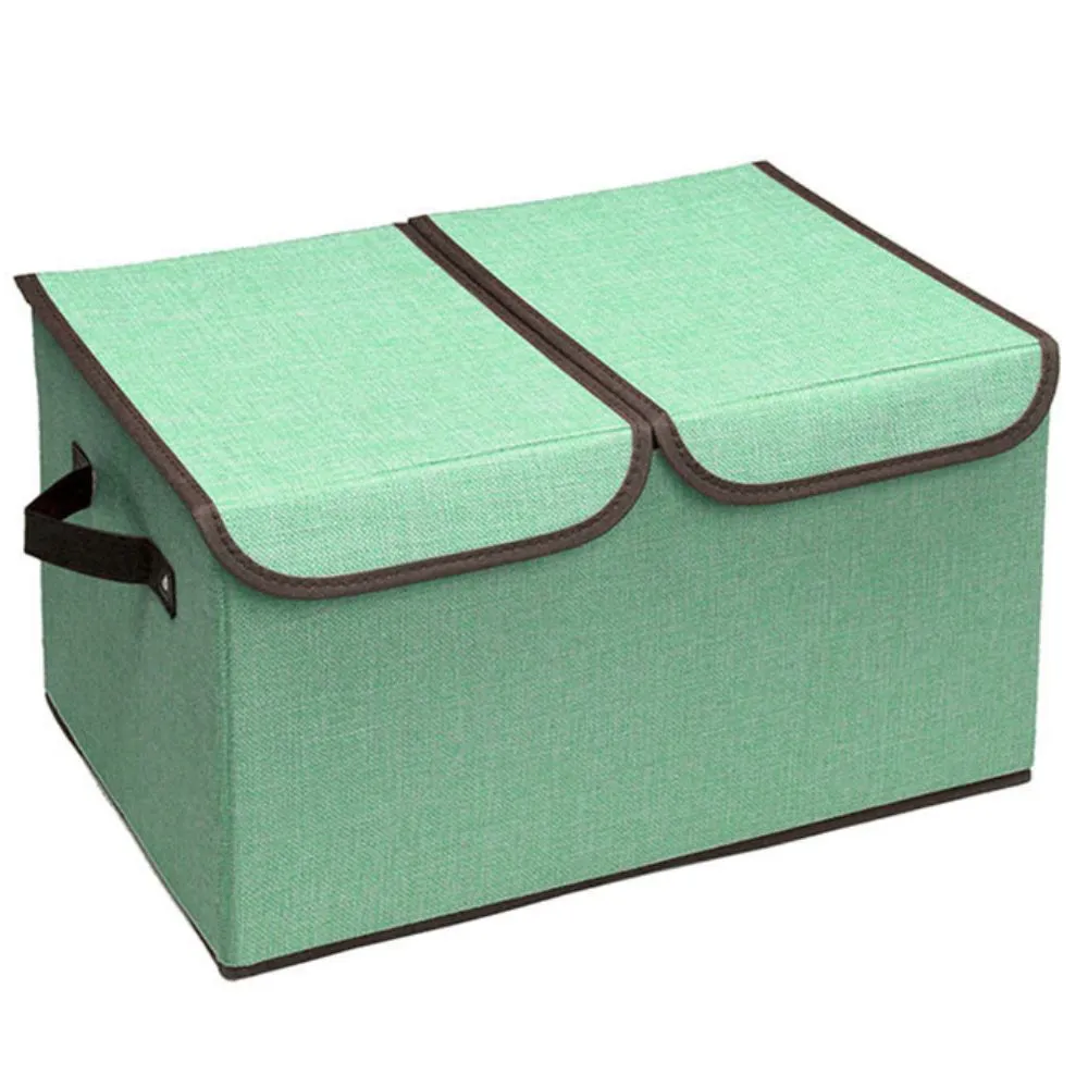 Double Cover Large Clothes Storage Box (16.5*11.8*9.8 in)