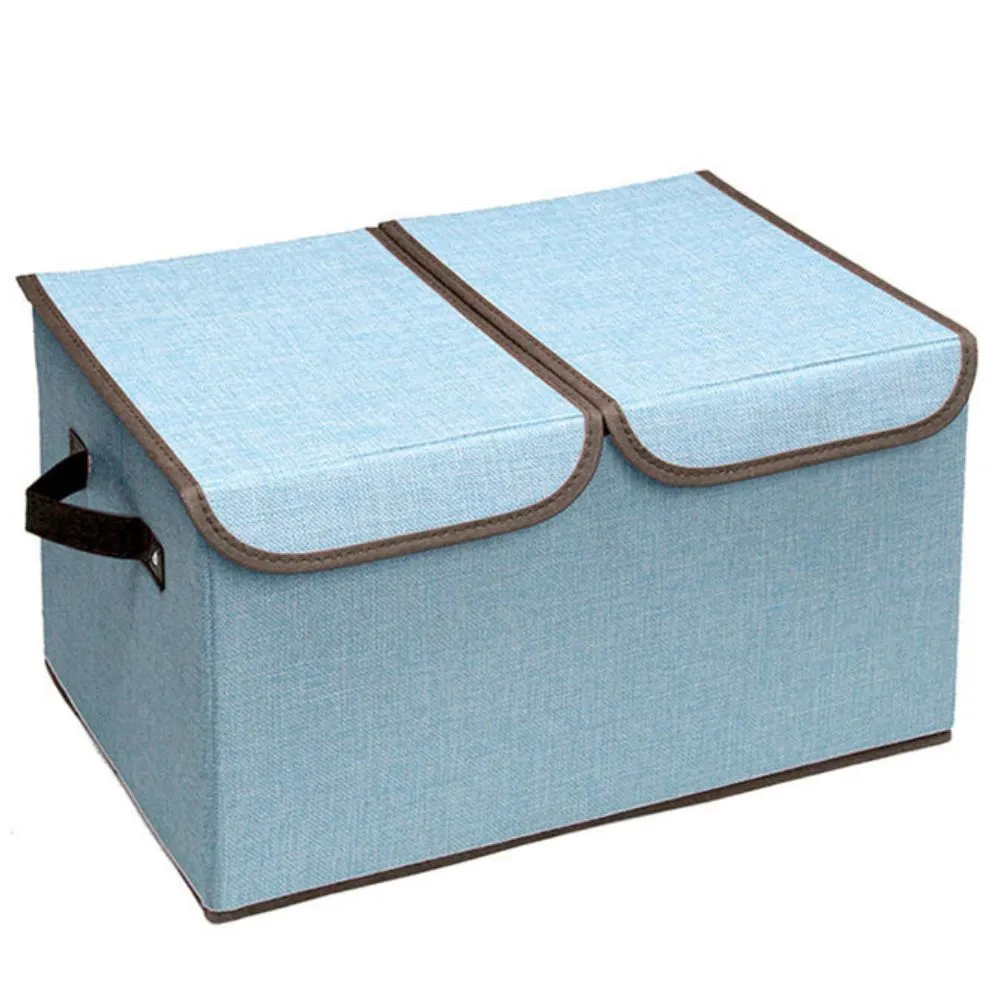 Double Cover Large Clothes Storage Box (16.5*11.8*9.8 in)