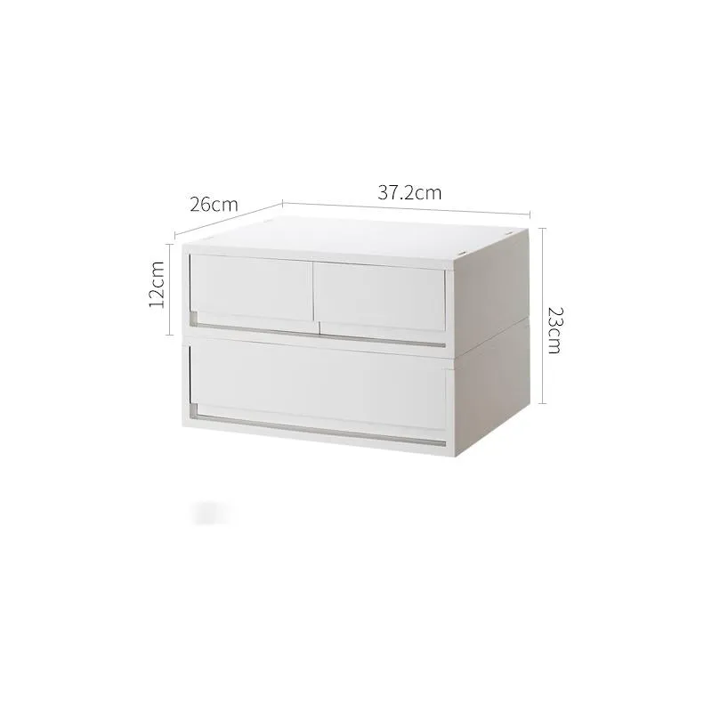 Drawer Type Desktop Double Compartment Storage Box