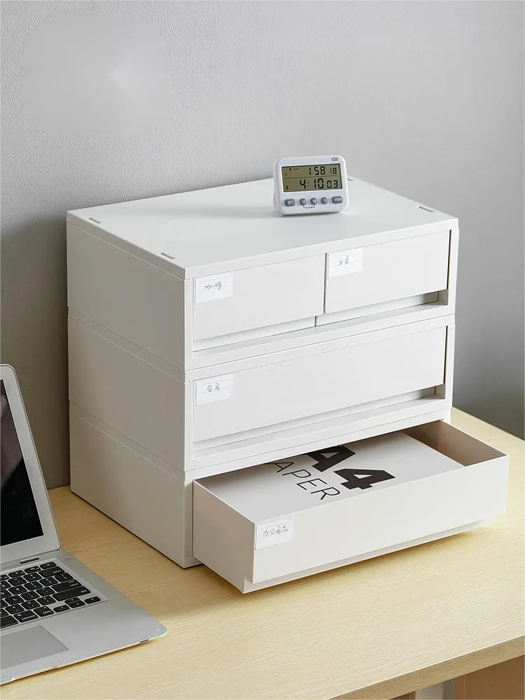 Drawer Type Desktop Double Compartment Storage Box