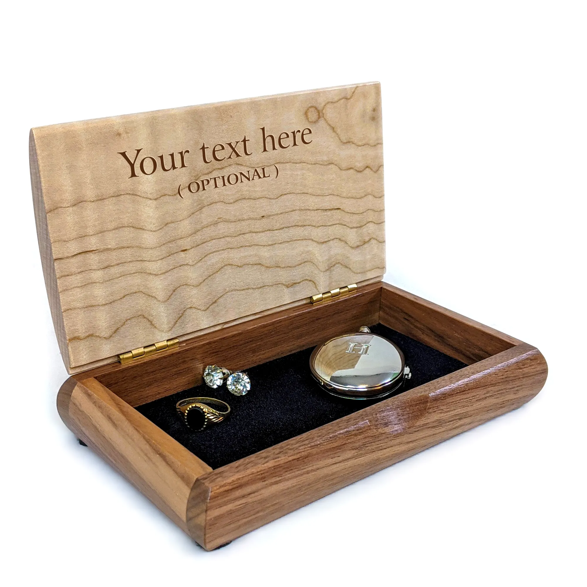 Engraved Wooden Keepsake Box for Graduation Gift - Adventure Quote Design