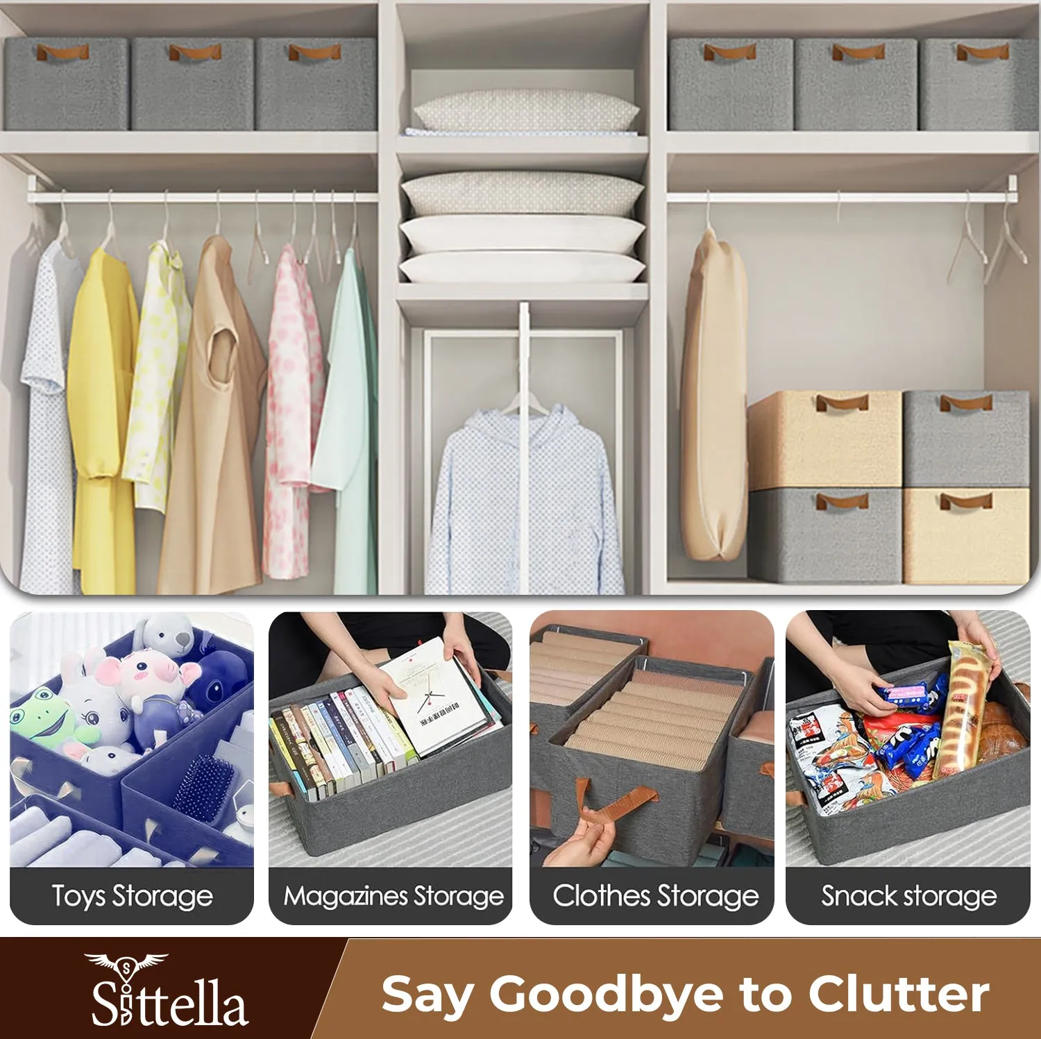 Foldable Wardrobe Organizer with Durable Handle