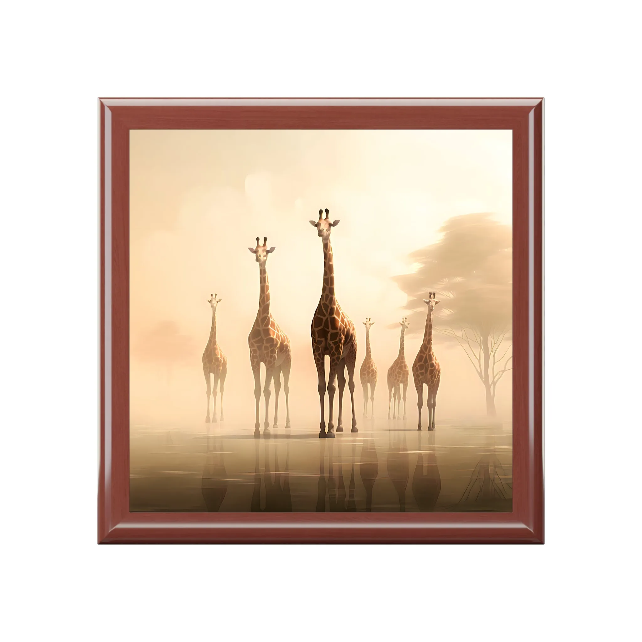 Giraffe Herd Jewelry Keepsake Box