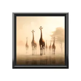 Giraffe Herd Jewelry Keepsake Box