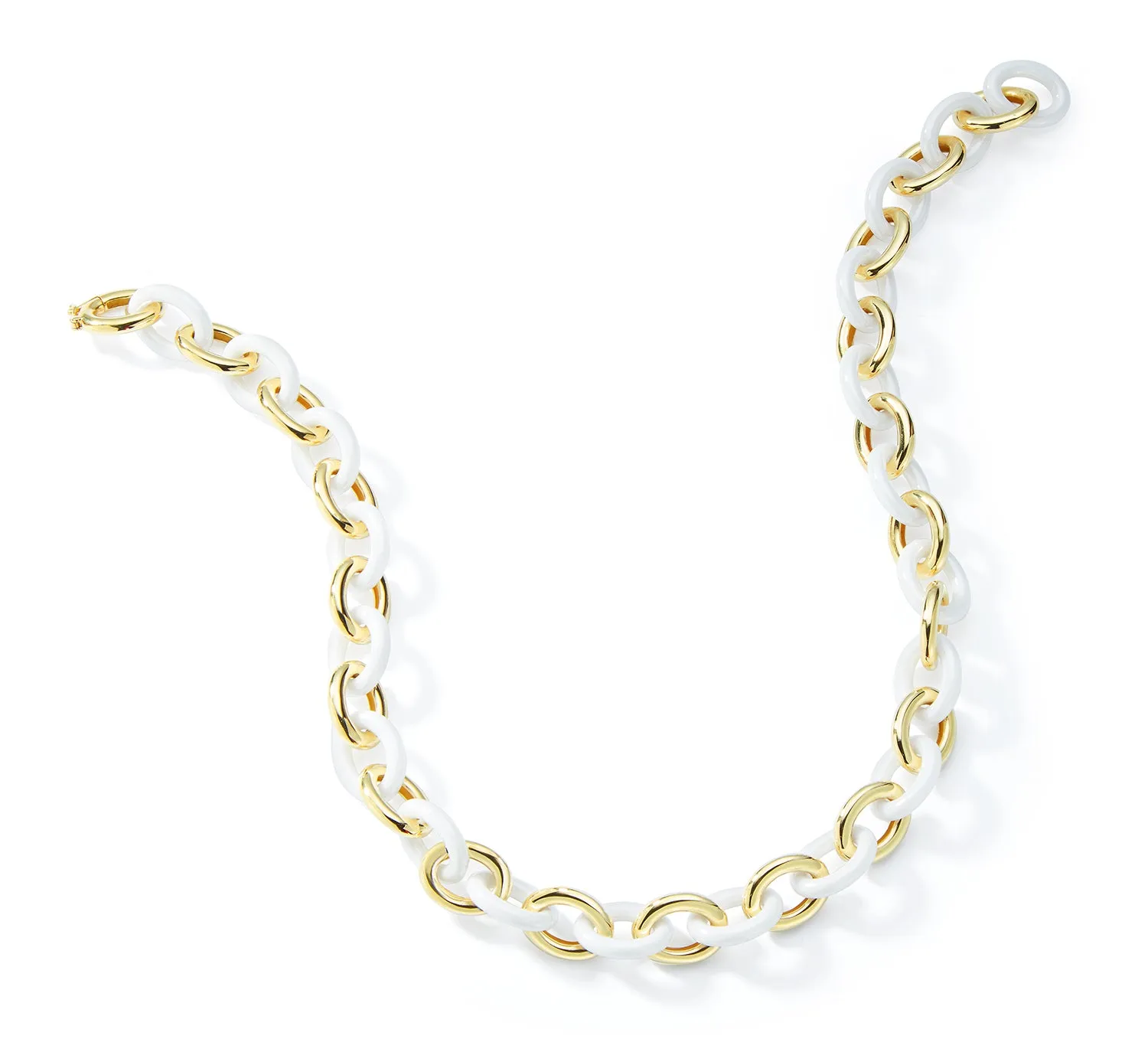 Gold Ceramique Rolo Necklace