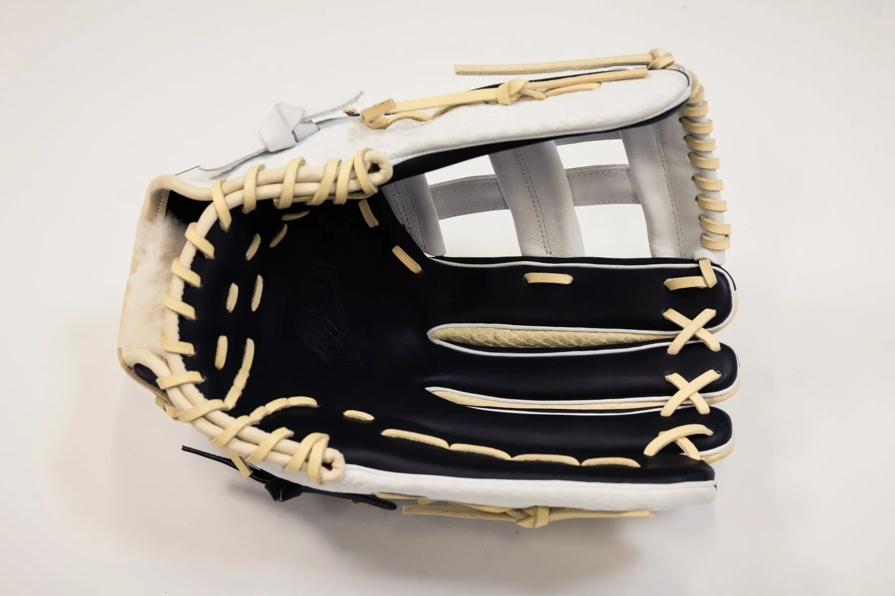 GS Sports Signature Series H Web Ball Glove - Blonde White Black Snakeskin