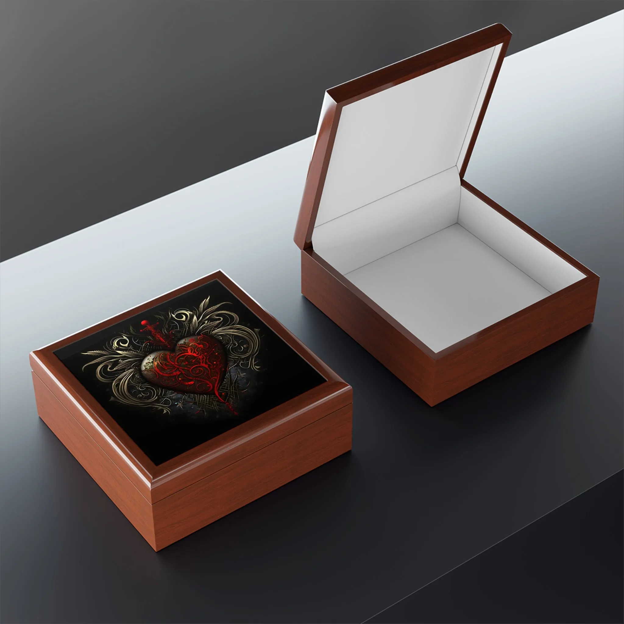 Heart & Dagger Tattoo Art  Jewelry and Gift Box