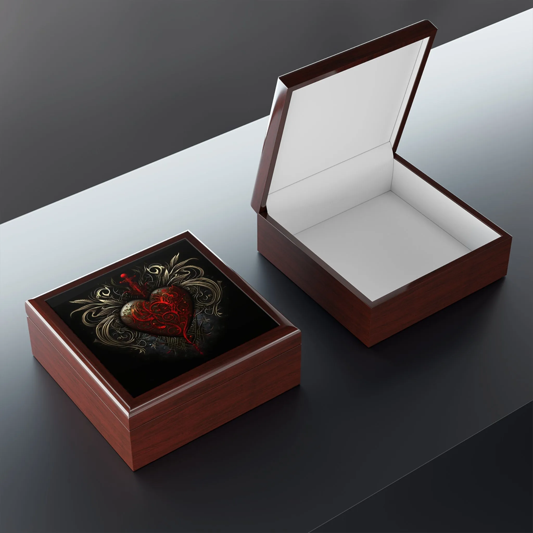 Heart & Dagger Tattoo Art  Jewelry and Gift Box