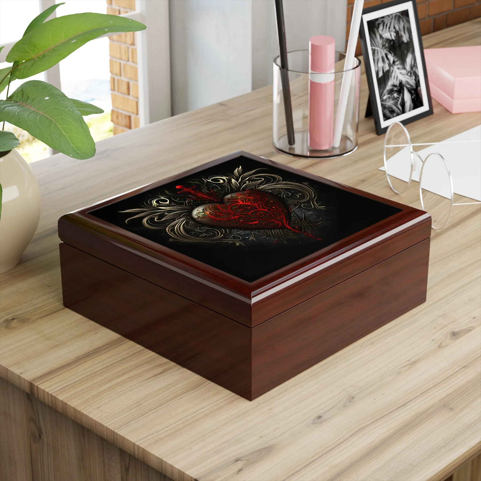 Heart & Dagger Tattoo Art  Jewelry and Gift Box